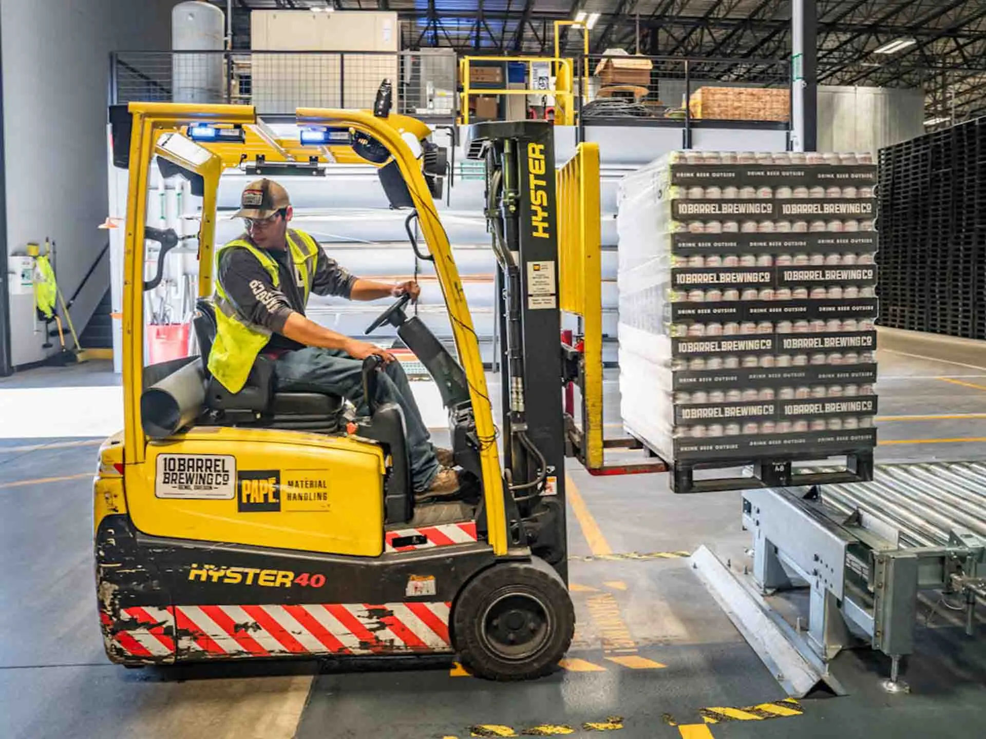 Illustration of AI-powered manufacturing with intelligent robots and automated industrial processes