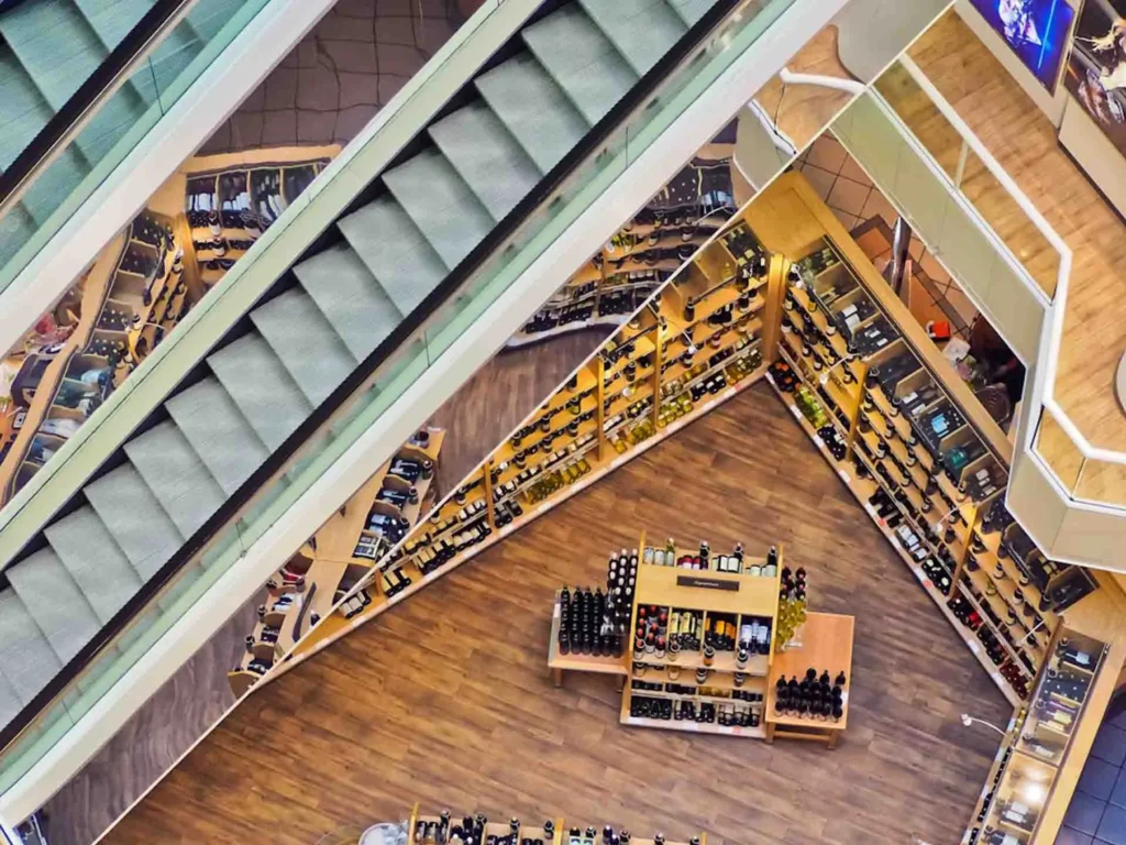 Visual representation of AI in retail showing data analytics